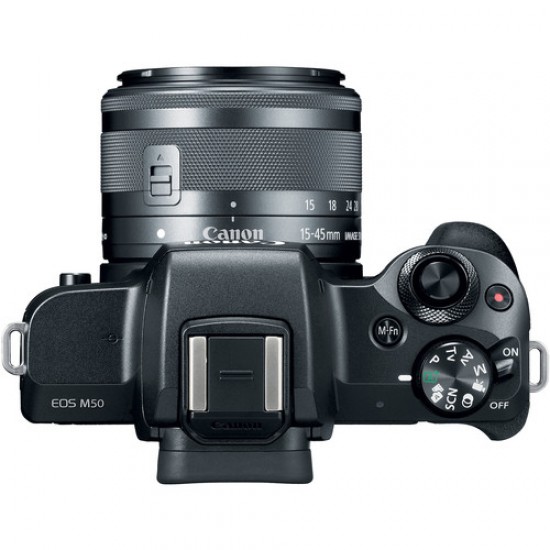 Canon EOS M50 Mirrorless Digital Camera with 15-45mm Lens (Black
